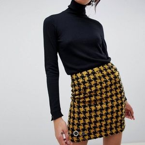 ASOS Tall Houndstooth Mini Skirt